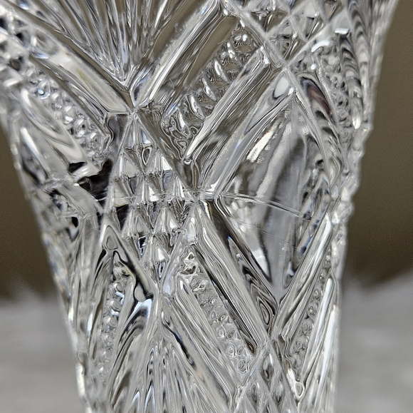 Vintage EAPG Art Clear Pressed Glass Flower Bud Vase 8 in Antique - Picture 6 of 11